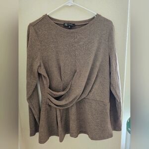 DG2 by Diane Gilman Draped Knit Top, Size M